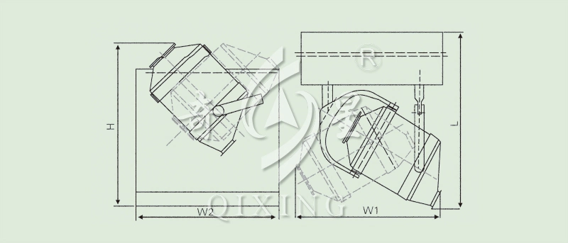 Stainless Steel 3D Rotating Powder Drum Mixer in Food Industry