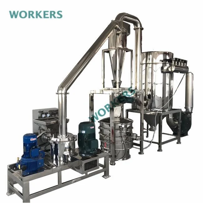 Super Fine Automatic Continuous Grinder for Fine Pulverizer Pharmaceutical Farming Product Coconut Sesame Grinding