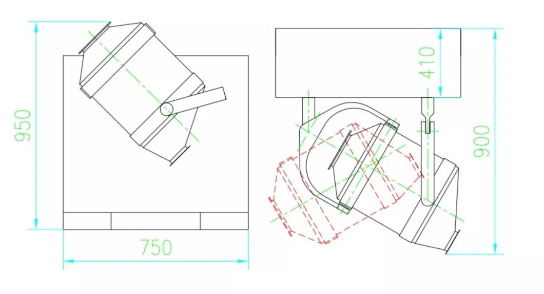 Sh20 Type Powder Mixer with Three-Dimensional Swing, 3D Powder Blending Machine