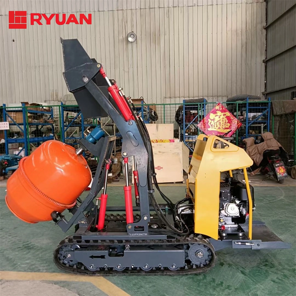 Rye20 Crawler-Type Self Feeding Intelligence Portable Industrial Gasoline Cement/Concrete Mixer